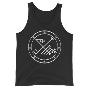 Demon sigil tank top of Satan the Adversary, the Ninth Demonic Gatekeeper